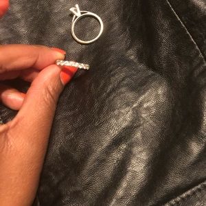 Engagement ring and wedding band